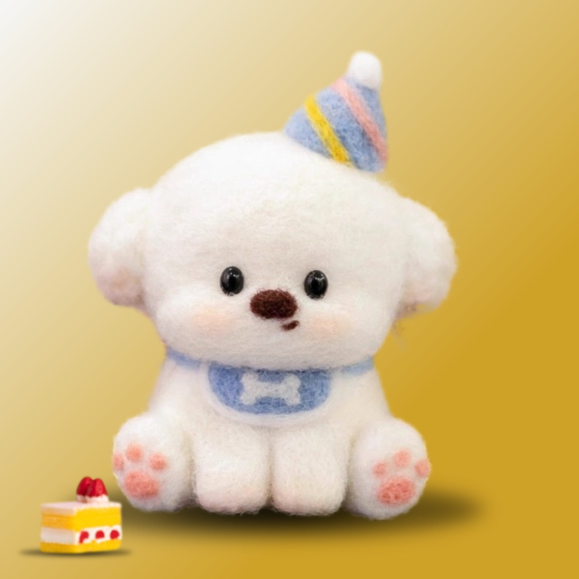 Birthday Bichon DIY felting kit by Joypok.