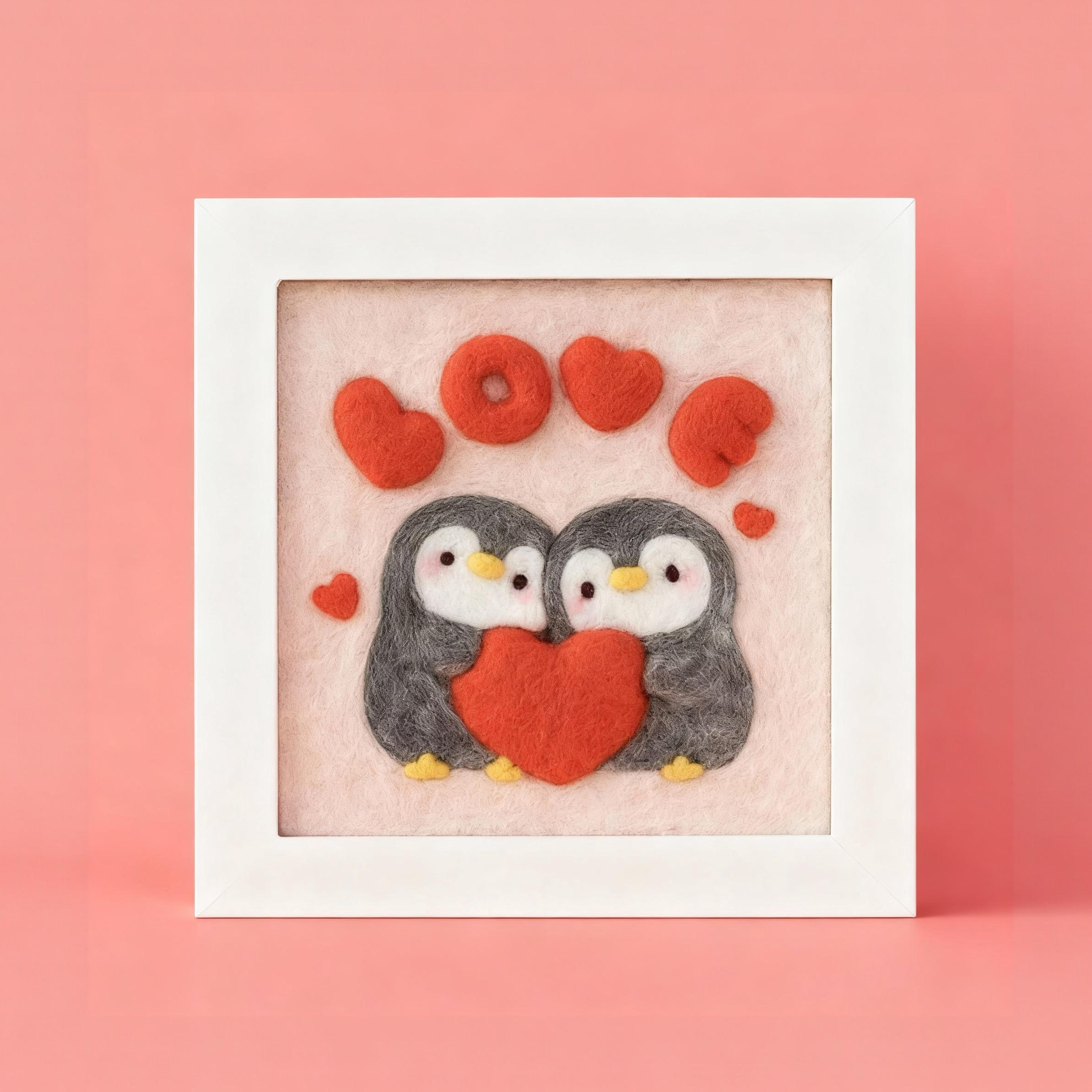 Penguin Love DIY felting kit by Joypok.