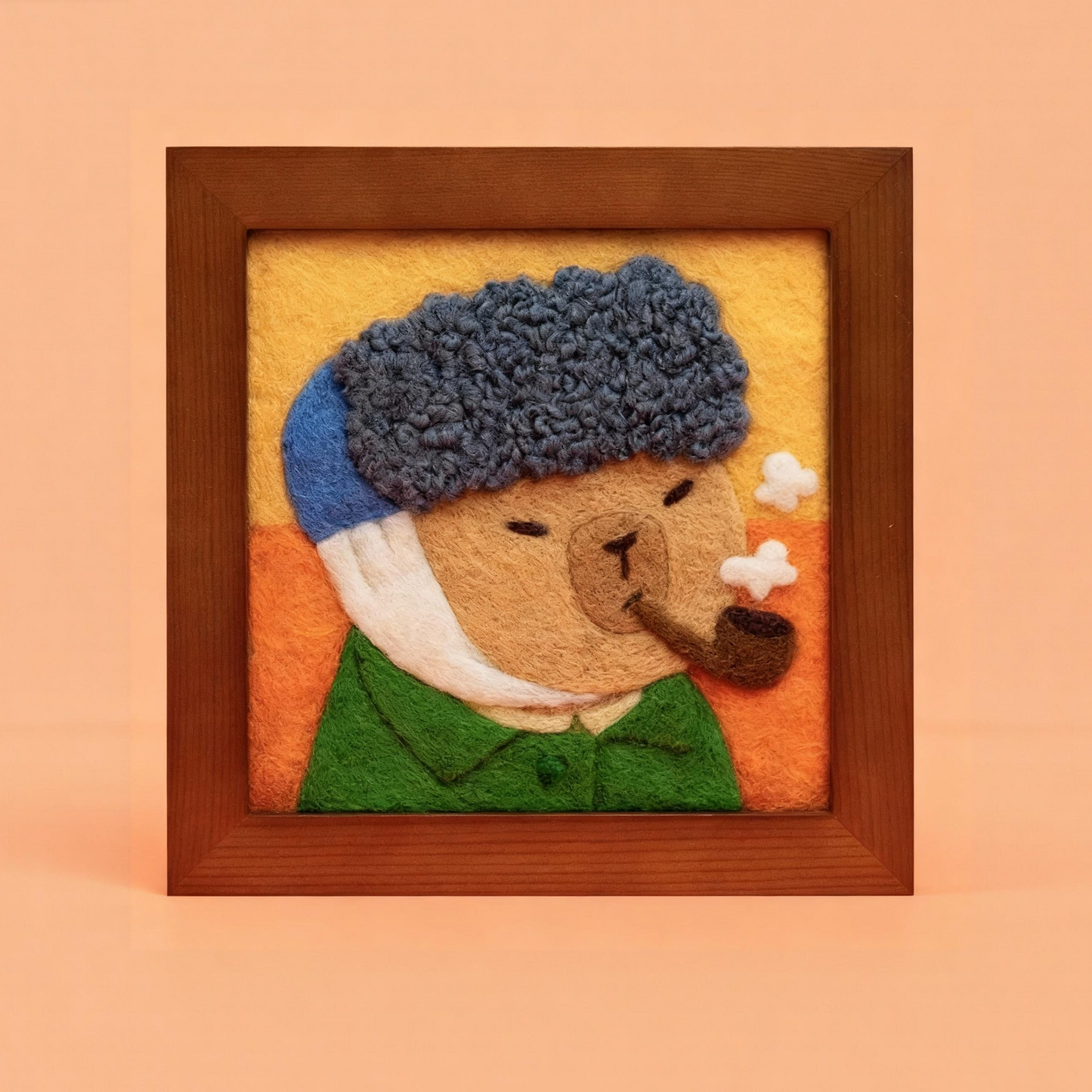 Van Gogh Bear DIY felting kit by Joypok.