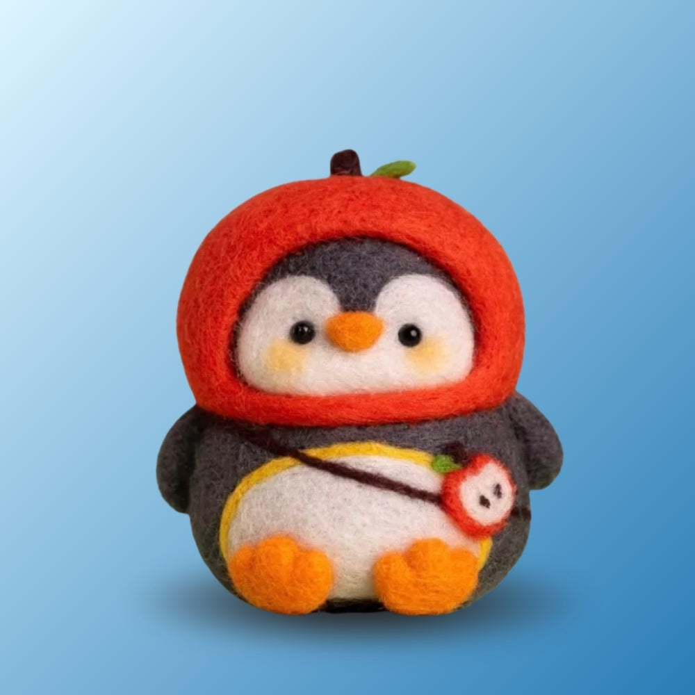 Apple Penguin DIY felting kit by Joypok.