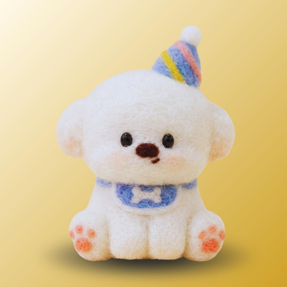 Birthday Bichon DIY felting kit by Joypok.