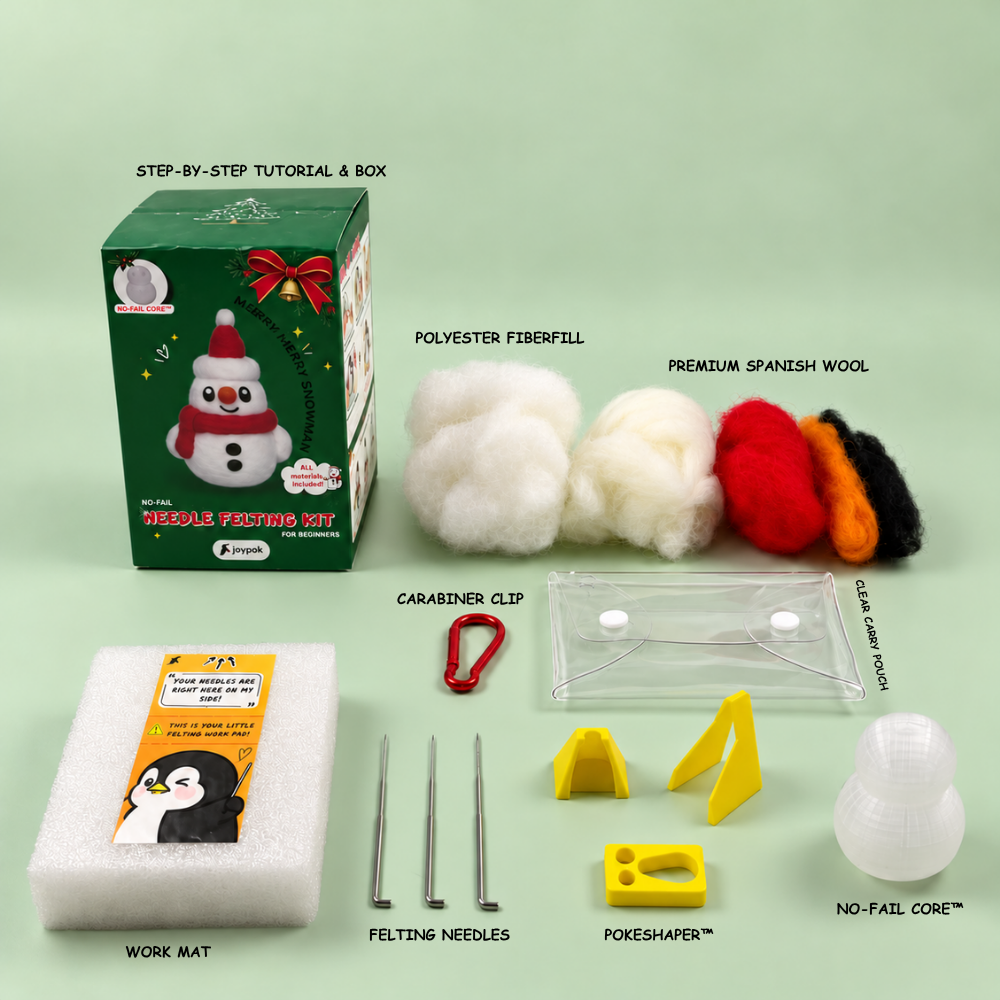 Merry-Merry Snowman Needle Felting Kit