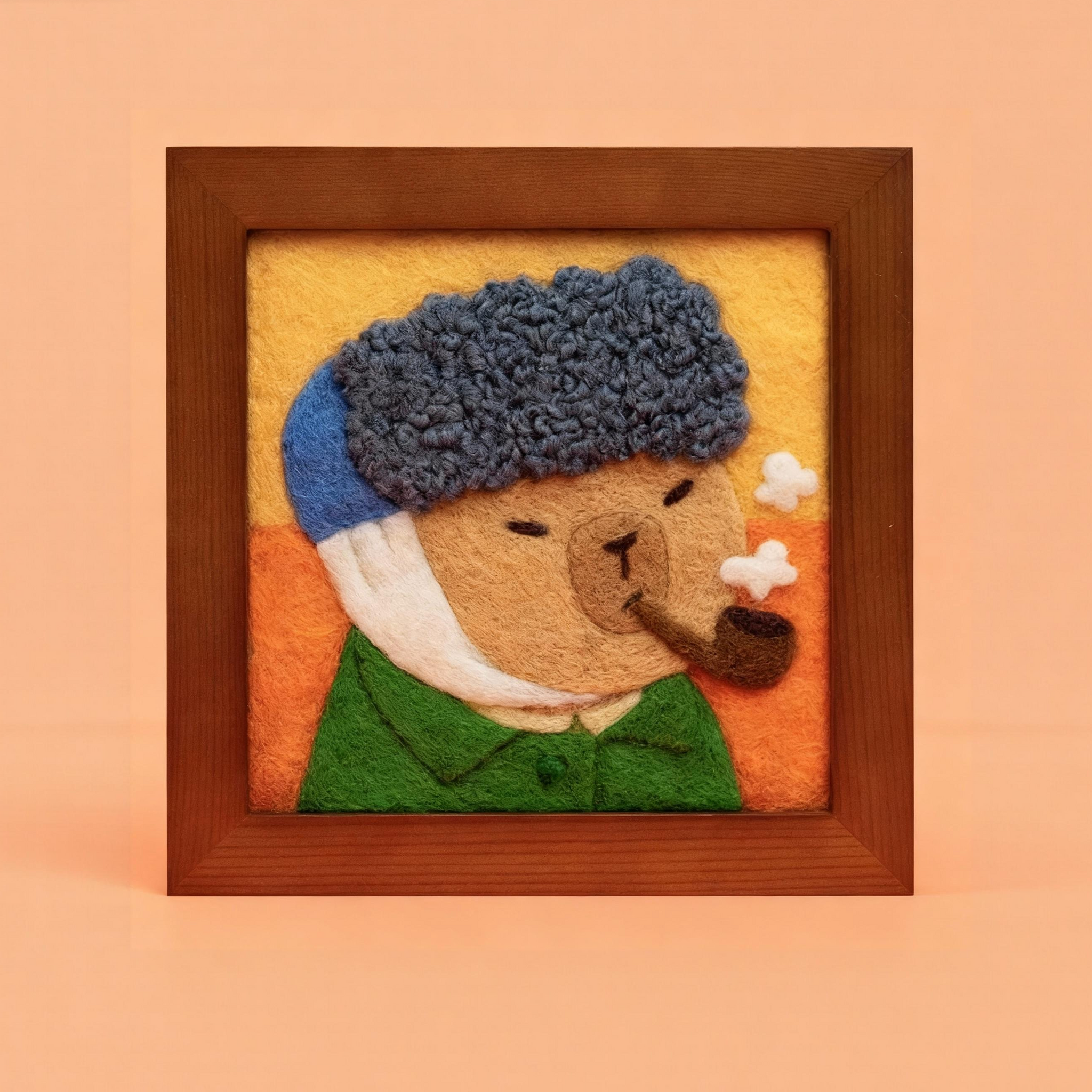 Van Gogh Bear DIY felting kit by Joypok.