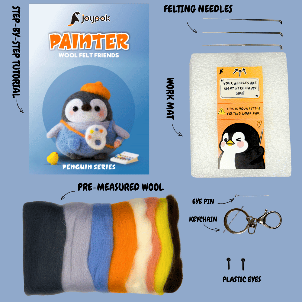 What’s included in the Painter needle felting kit