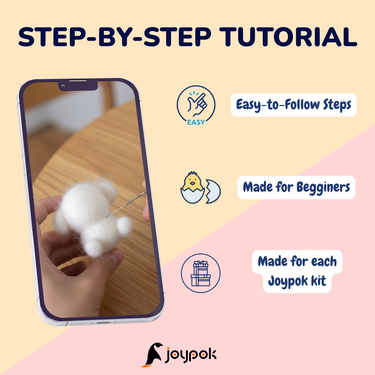 Joypok step-by-step needle-felting tutorial for beginners.