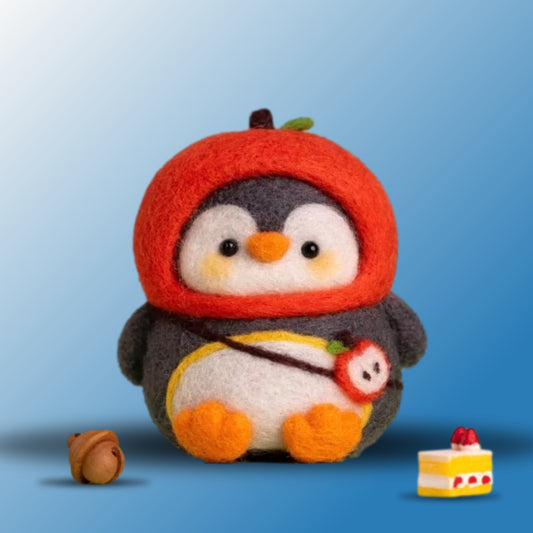 Apple Penguin DIY felting kit by Joypok.