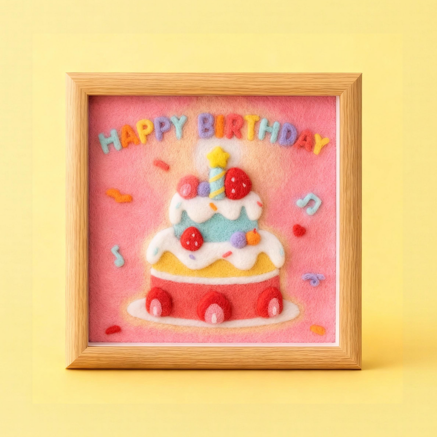 Birthday Cake DIY felting kit by Joypok.