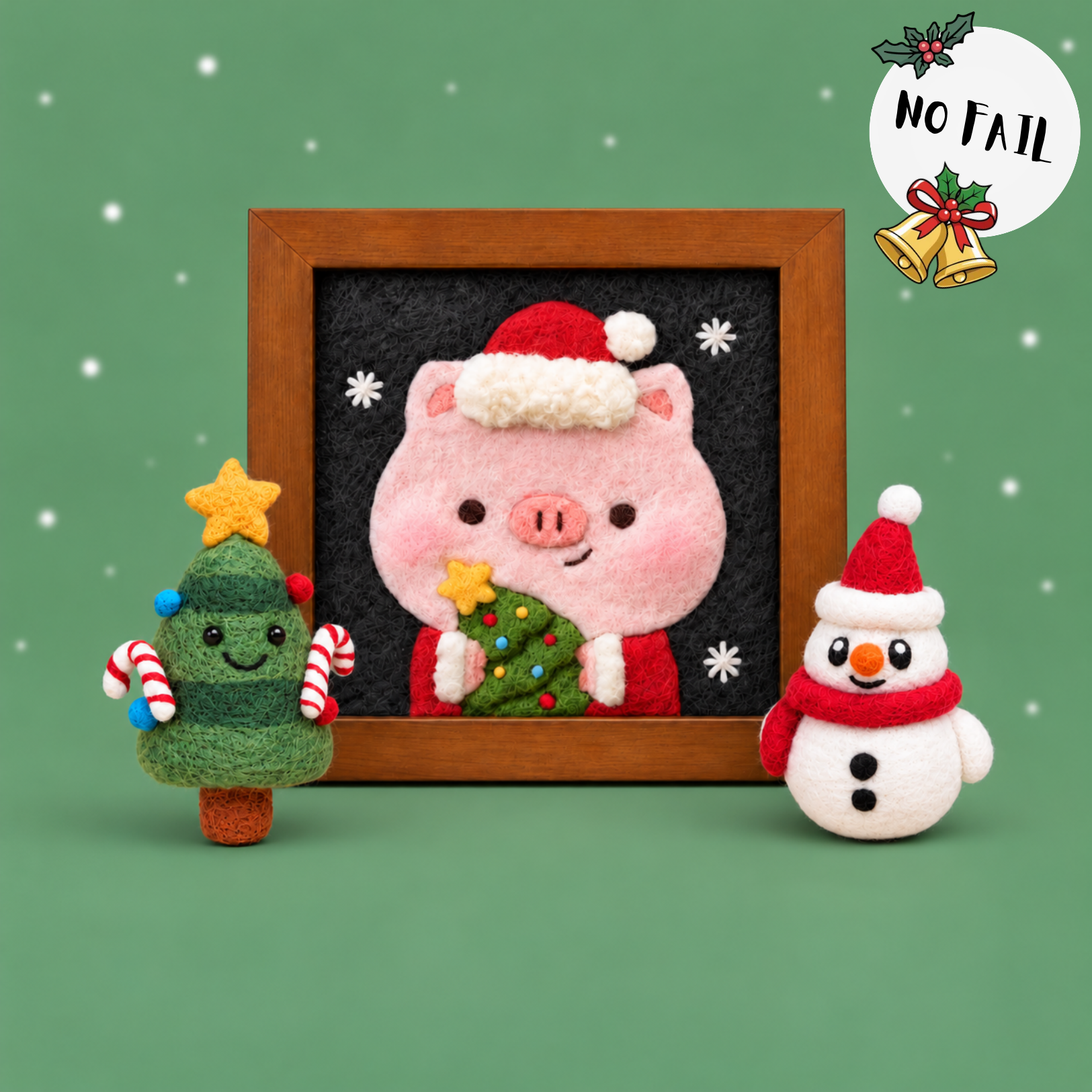 Jingle All the Way Christmas needle felting bundle