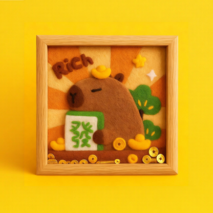 Fortune Capybara DIY felting kit by Joypok.