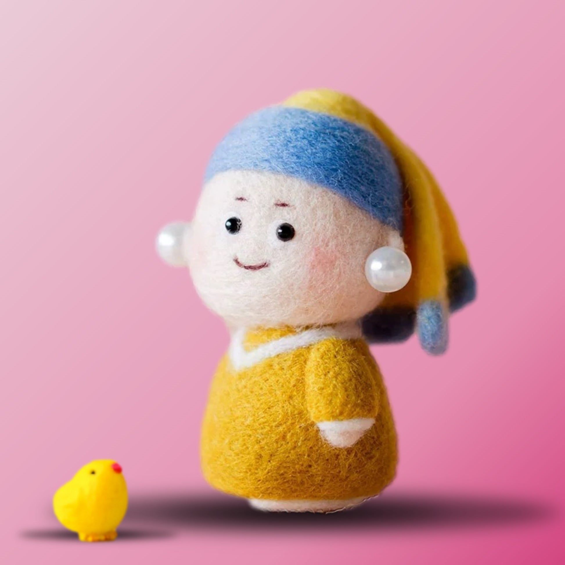 Girl with a Pearl DIY felting kit by Joypok.