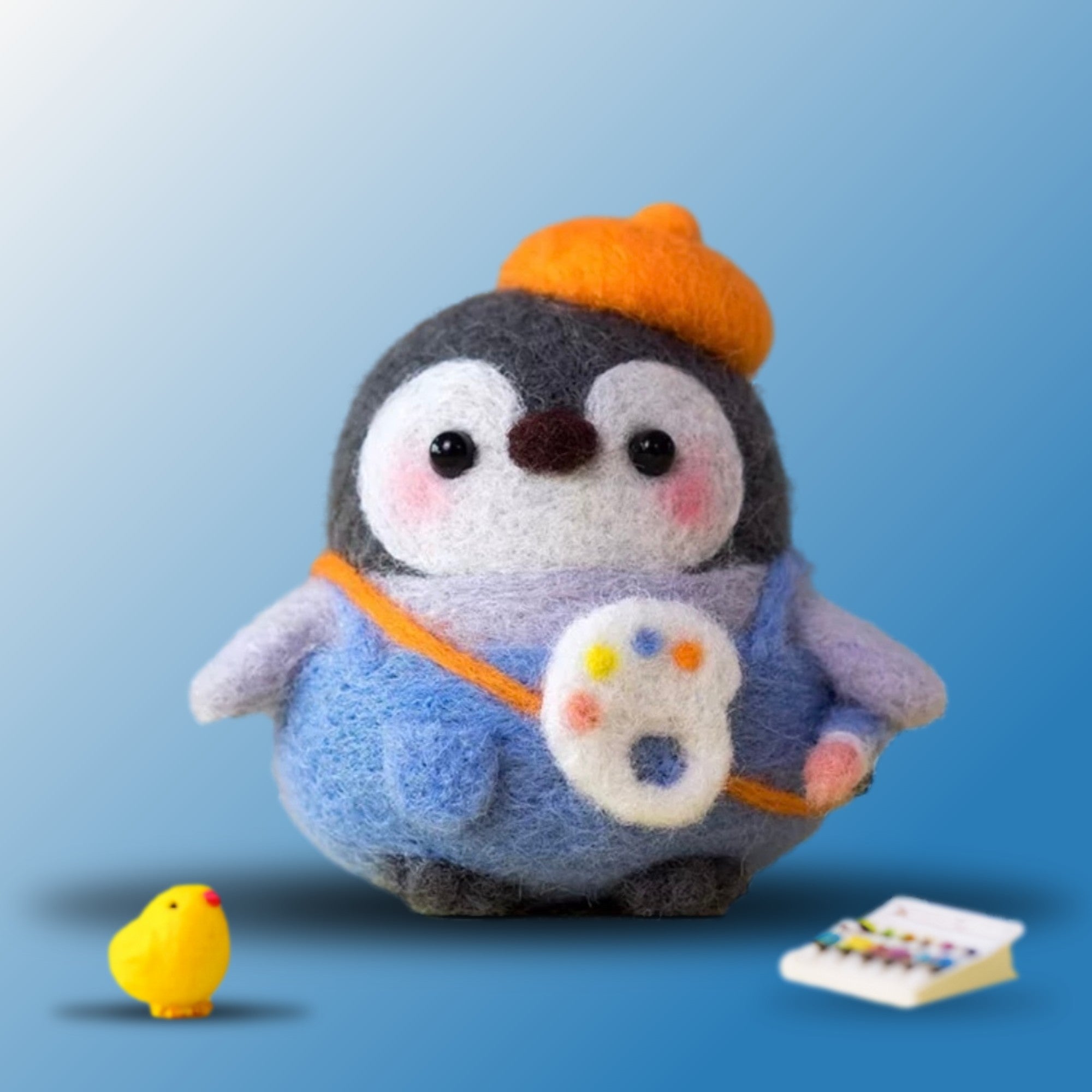 Painter Penguin DIY felting kit by Joypok.